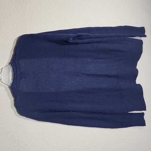 SO Cardigan Sweater Size XL Waffel Knit Navy Blue Light Weight Y2K - Picture 3 of 10